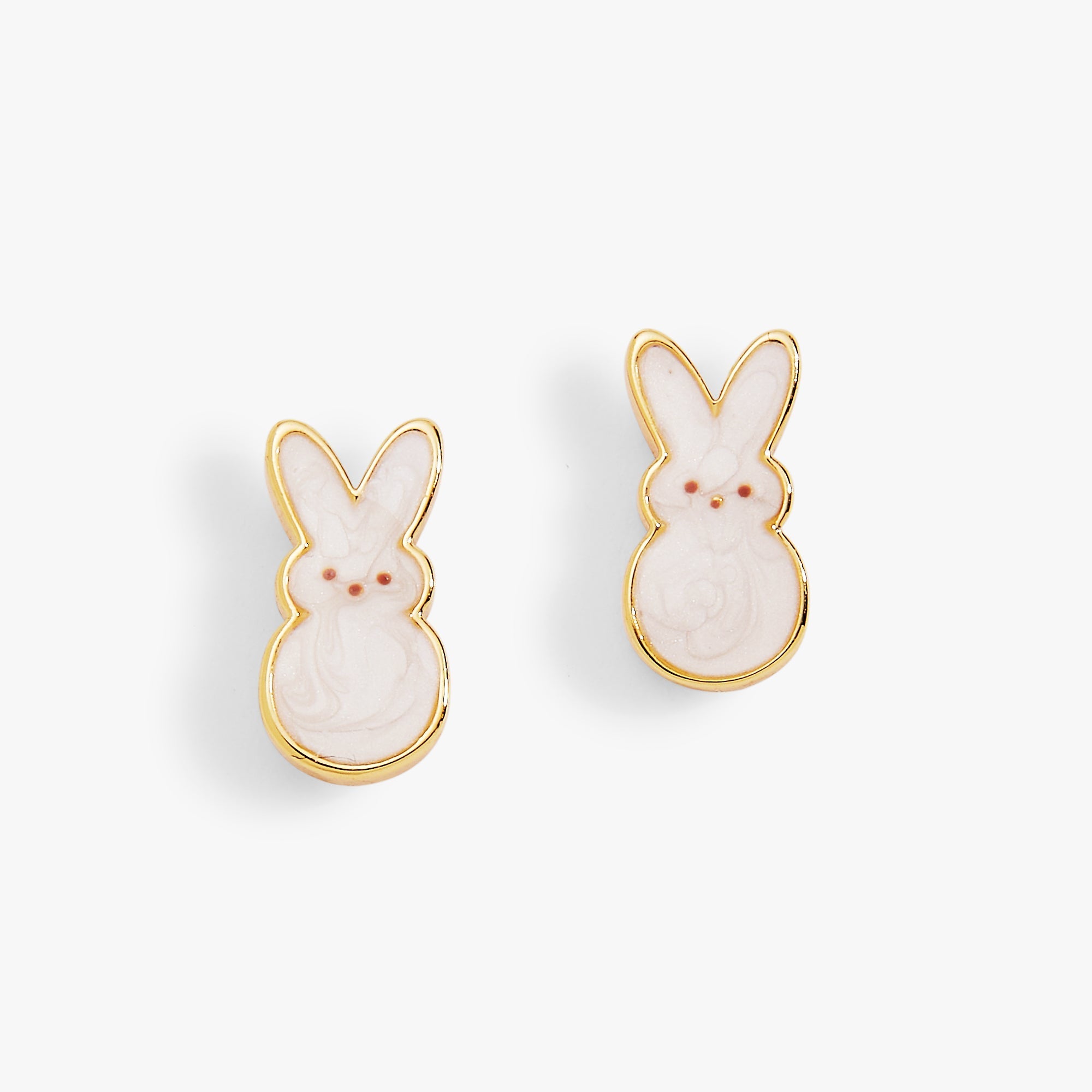 PEEPS® White Pearlized Bunny Studs by ALEX AND ANI at Shirley Shoppe