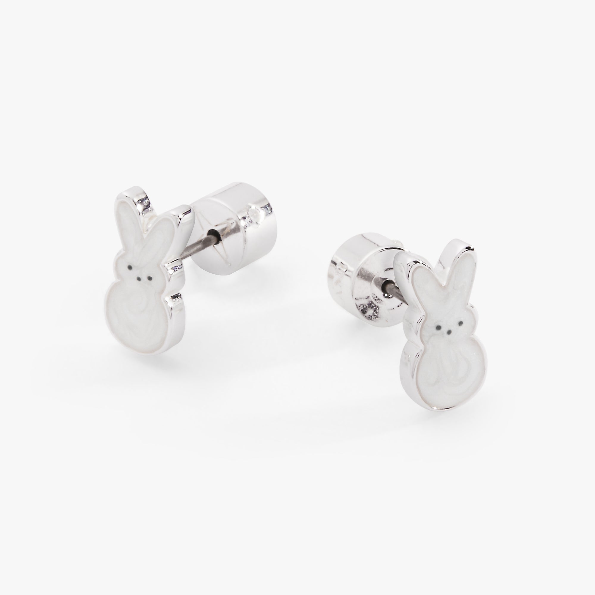 PEEPS® White Pearlized Bunny Studs by ALEX AND ANI at Shirley Shoppe