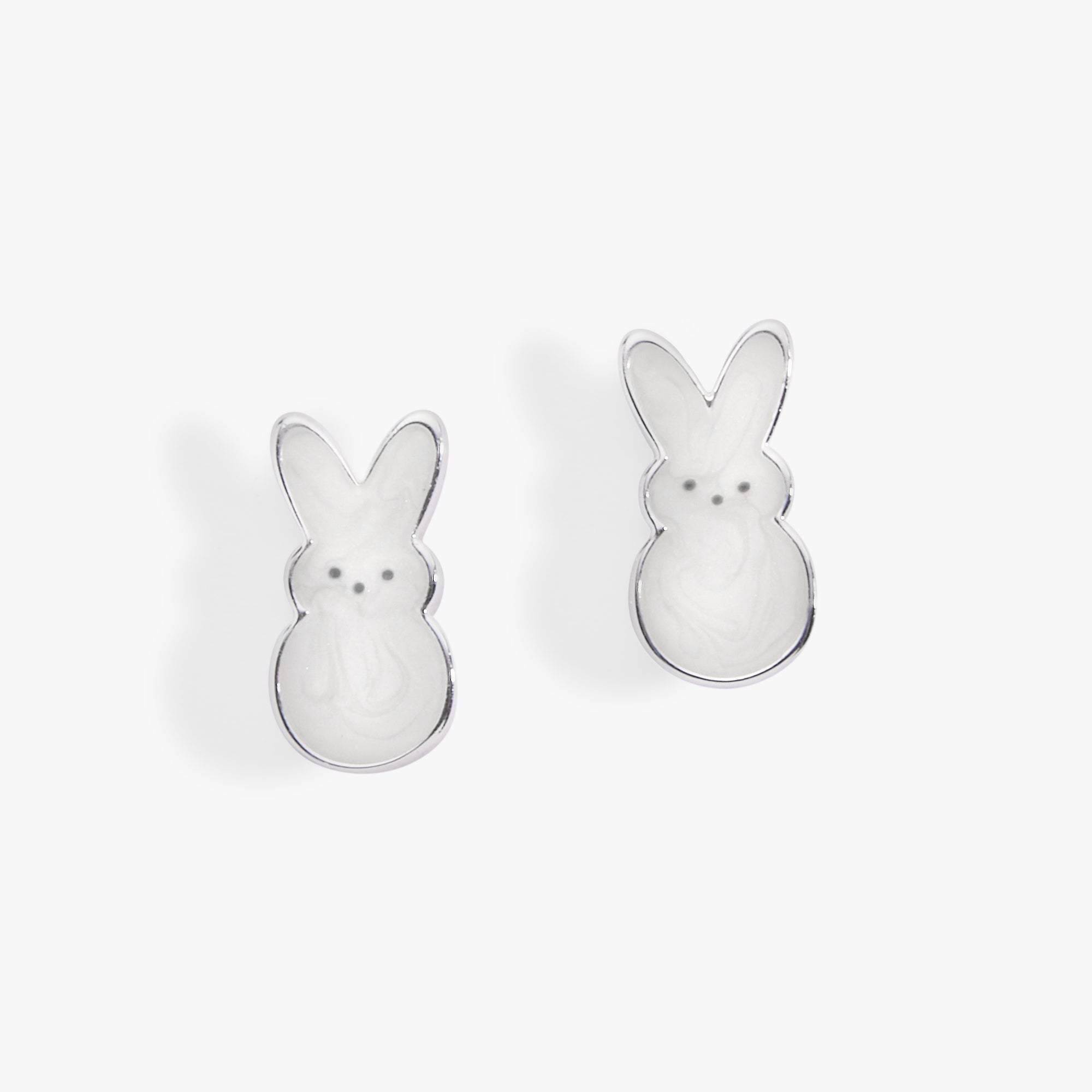 PEEPS® White Pearlized Bunny Studs by ALEX AND ANI at Shirley Shoppe