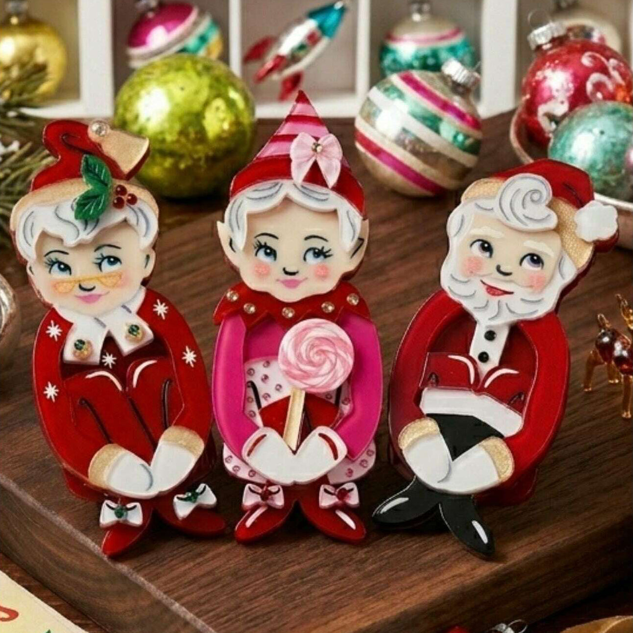 Peppymint Pixie Kneehugger Brooch by 50's Vintage Dame x Lipstick & Chrome