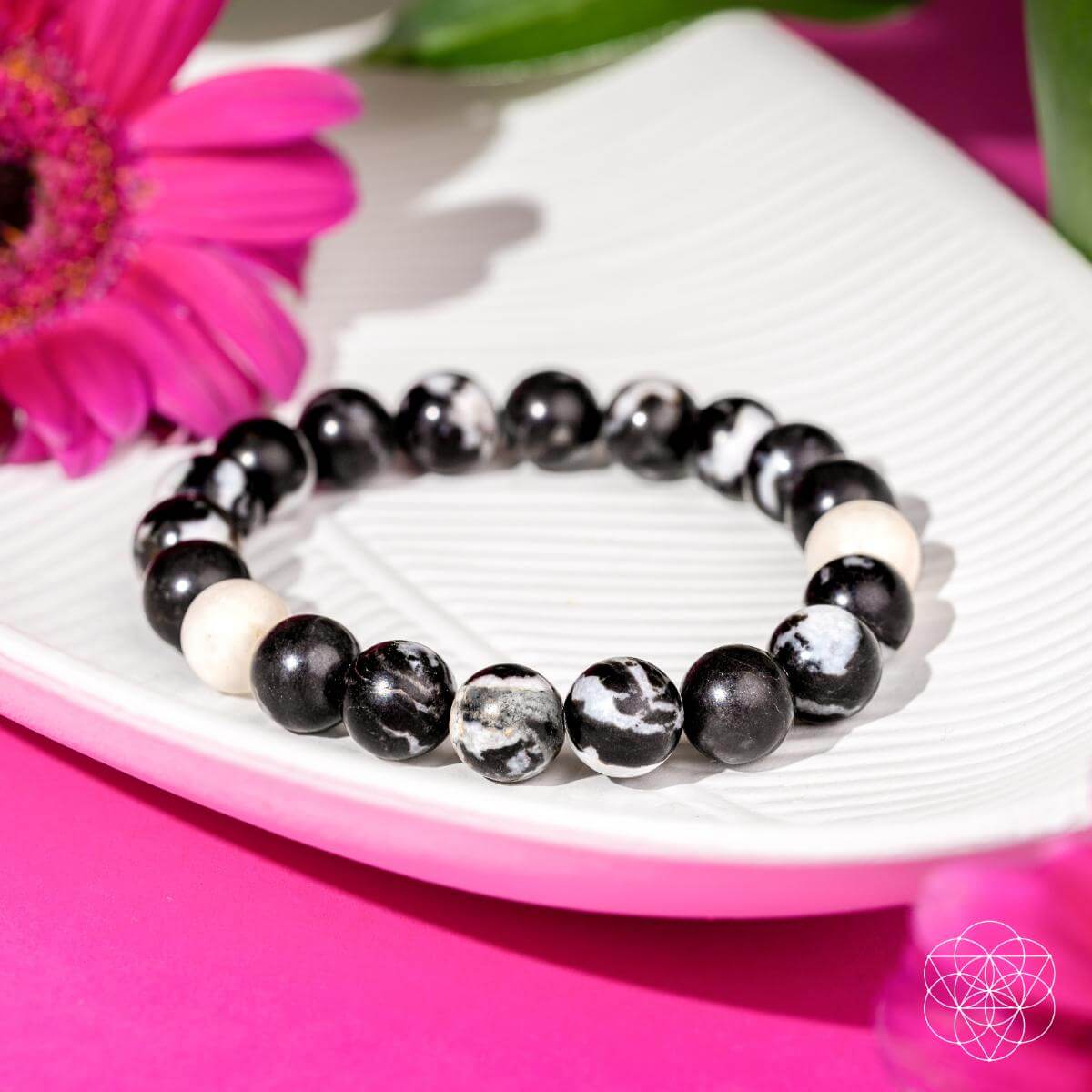 Permission to Pause - The Zebra Jasper Bracelet by Conscious Items at Shirley Shoppe