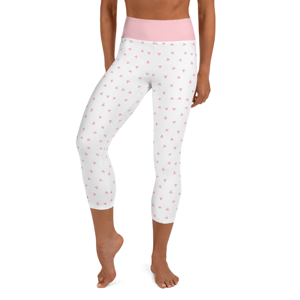 PETIT BOW CAPRI LEGGINGS • WHITE by DARA SENDERS at Shirley Shoppe