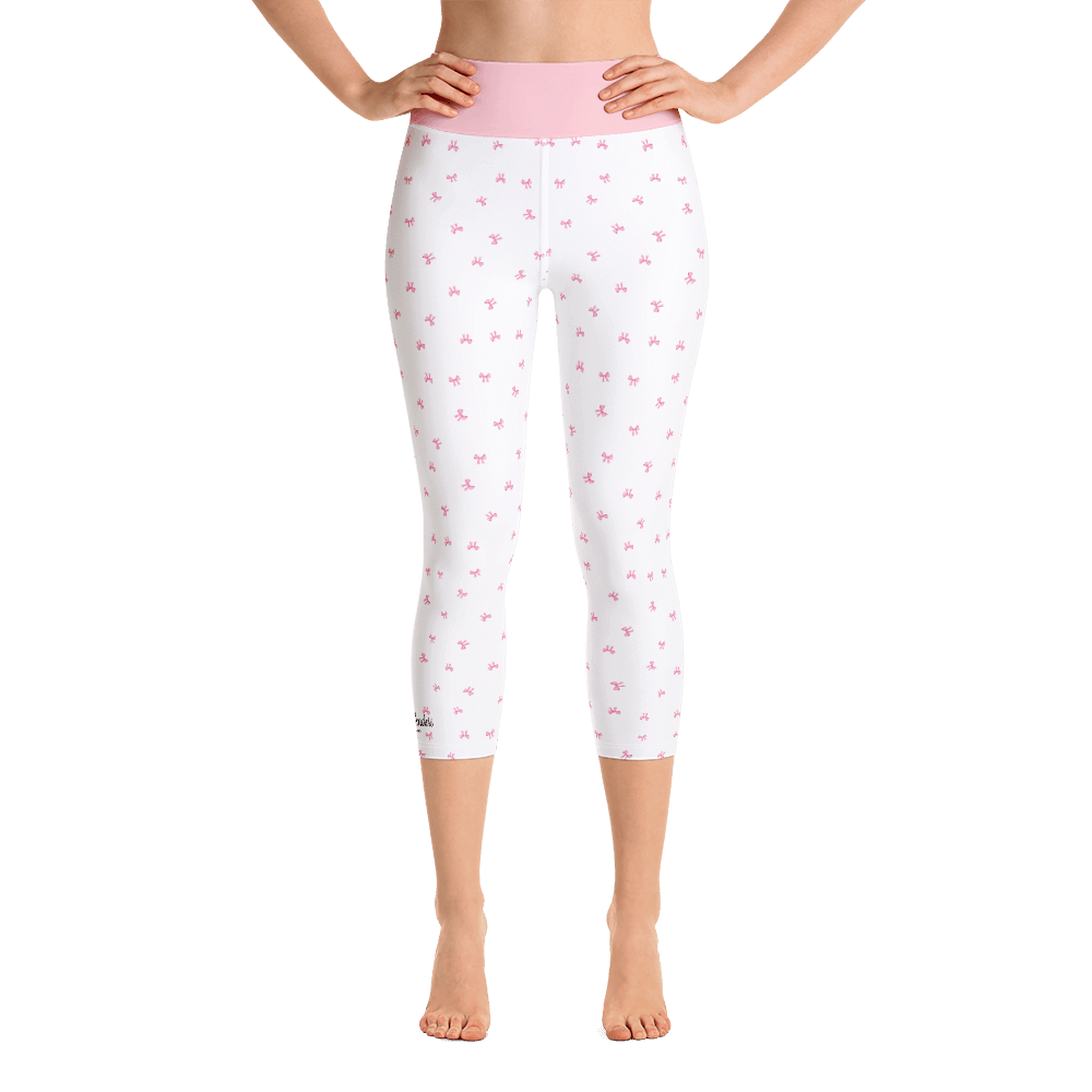 PETIT BOW CAPRI LEGGINGS • WHITE by DARA SENDERS at Shirley Shoppe
