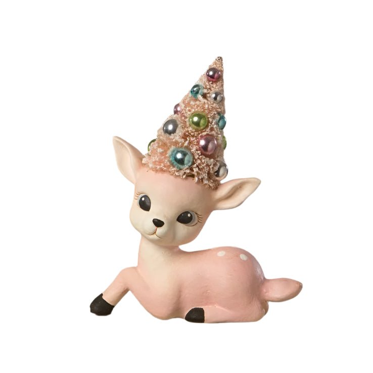Pink Reindeer with Tree by Bethany Lowe Designs by Quirks! at Shirley Shoppe