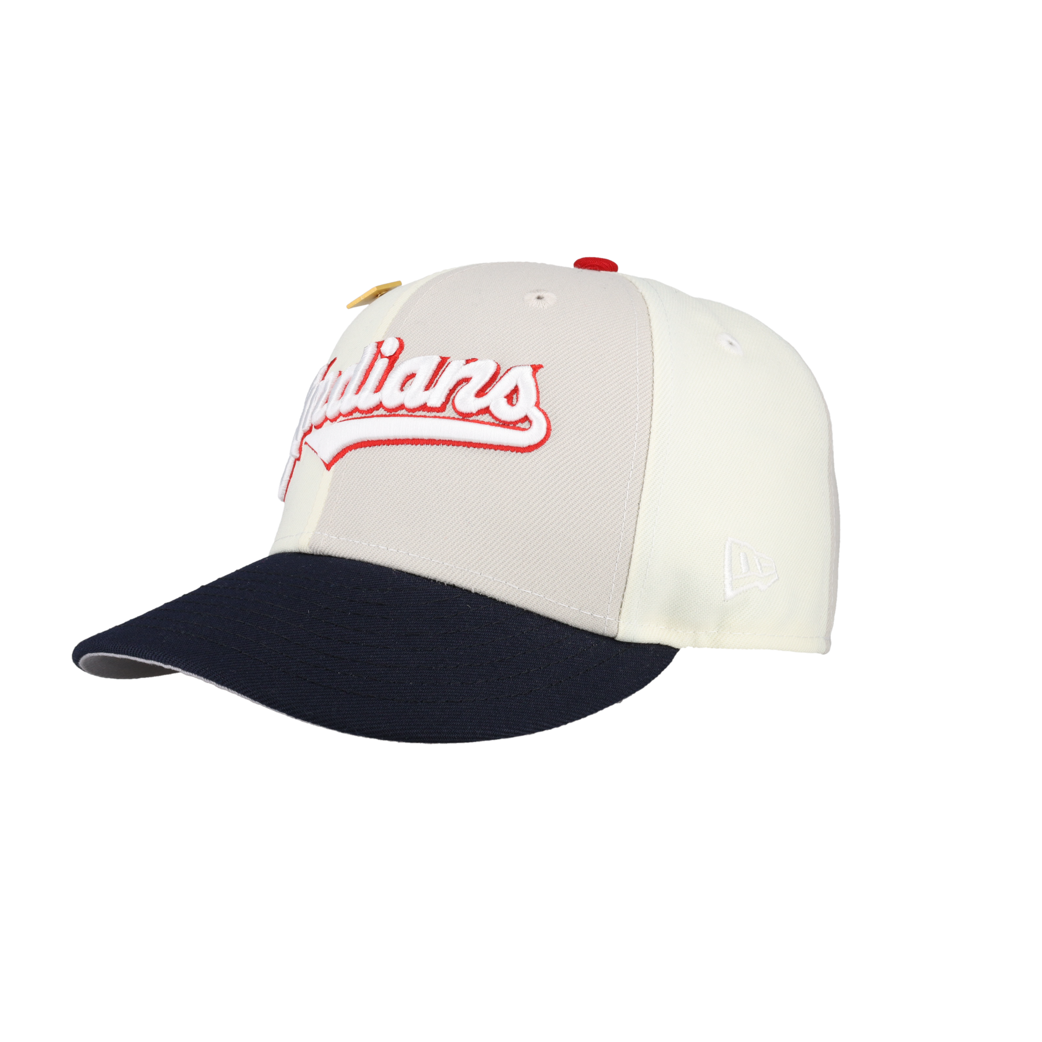 Cleveland Indians Chrome Stone Pinwheel Collection Inaugural Season Fitted Hat