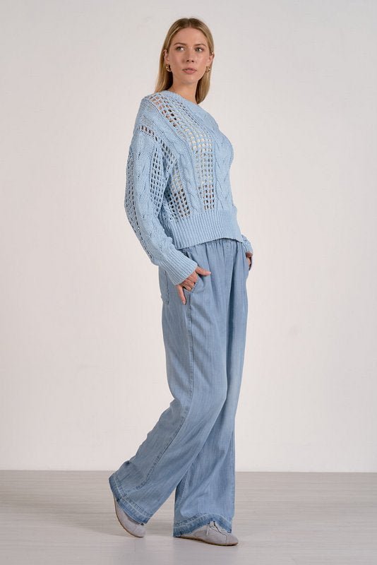Poppy Sweater Light Blue by Shop Elan at Shirley Shoppe
