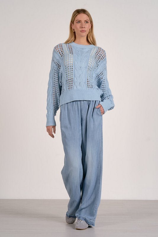 Poppy Sweater Light Blue by Shop Elan at Shirley Shoppe
