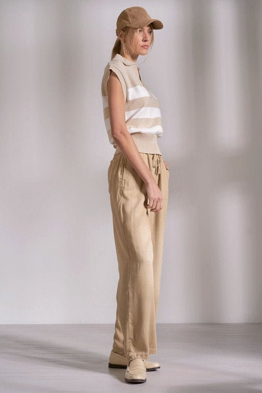 Porter Sweater Beige Stripe by Shop Elan at Shirley Shoppe