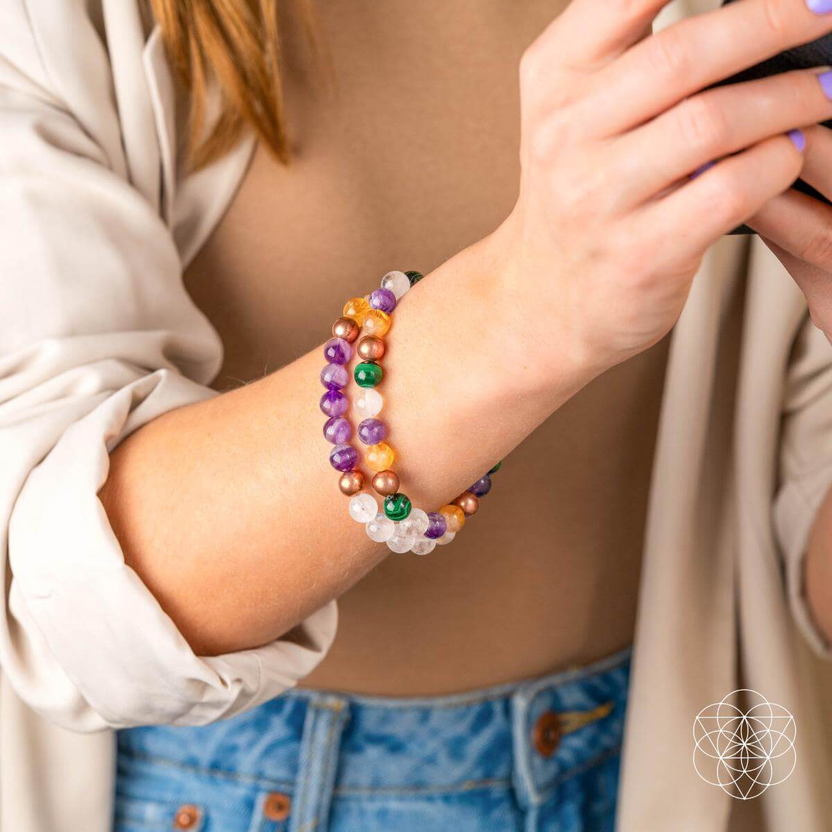 Powerhouse of Wealth Manifestation - Crystal Quartet Bracelet Set by Conscious Items at Shirley Shoppe