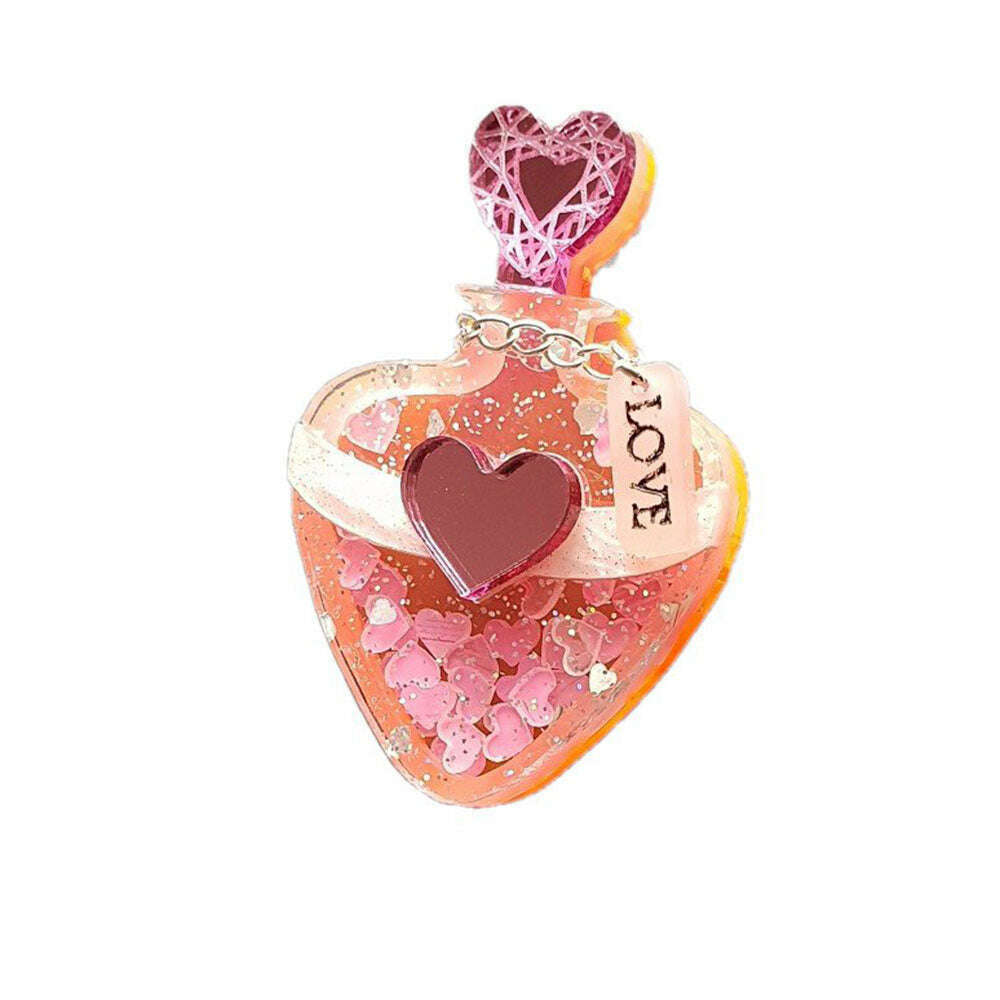 Precious Heart Potion Brooch by Cherryloco