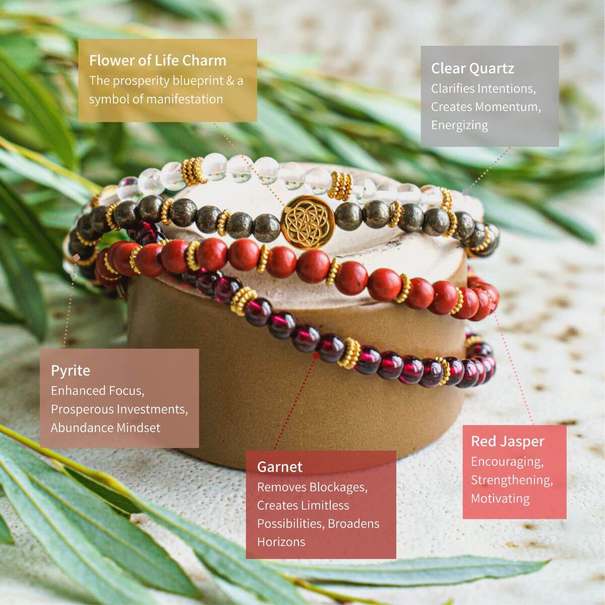 Prosperity Magnet Bracelet Pack of 4 by Conscious Items at Shirley Shoppe