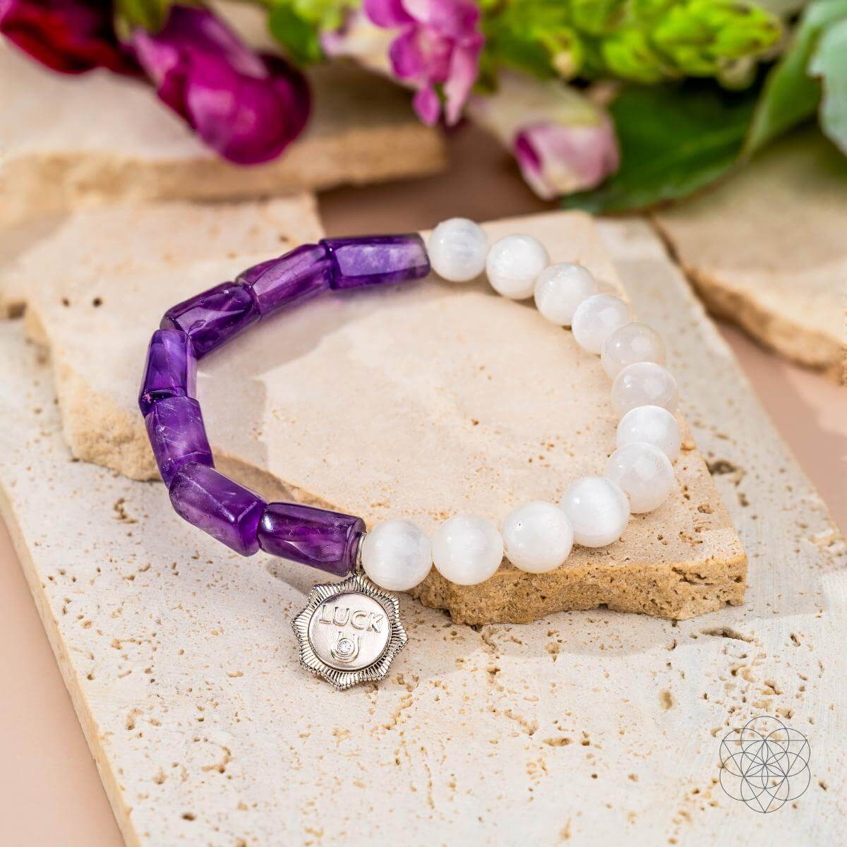 Pure Luck - Horseshoe Amethyst Bracelet by Conscious Items at Shirley Shoppe