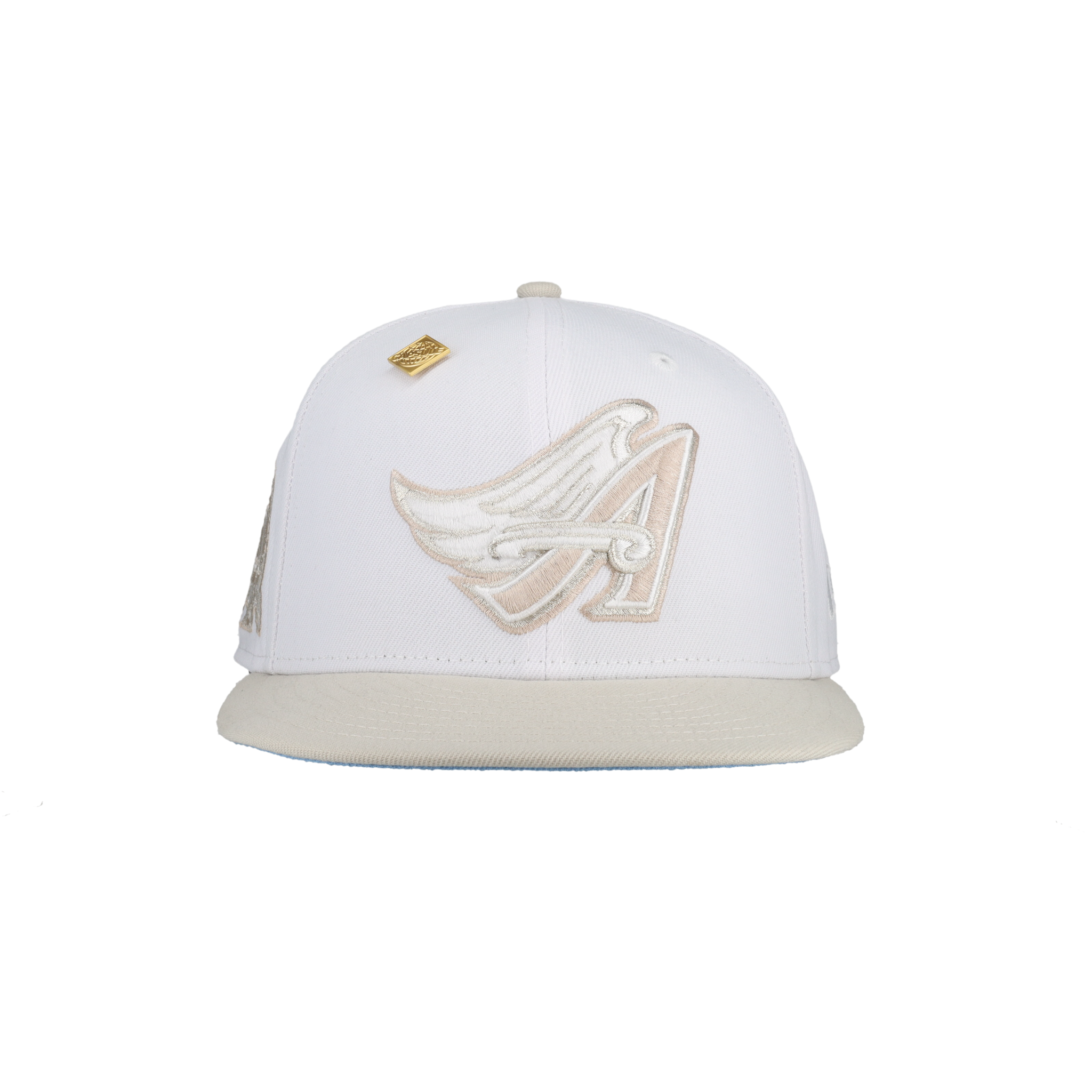 Anaheim Angels Pure White 50th Anniversary Patch 59Ffity Fitted Hat