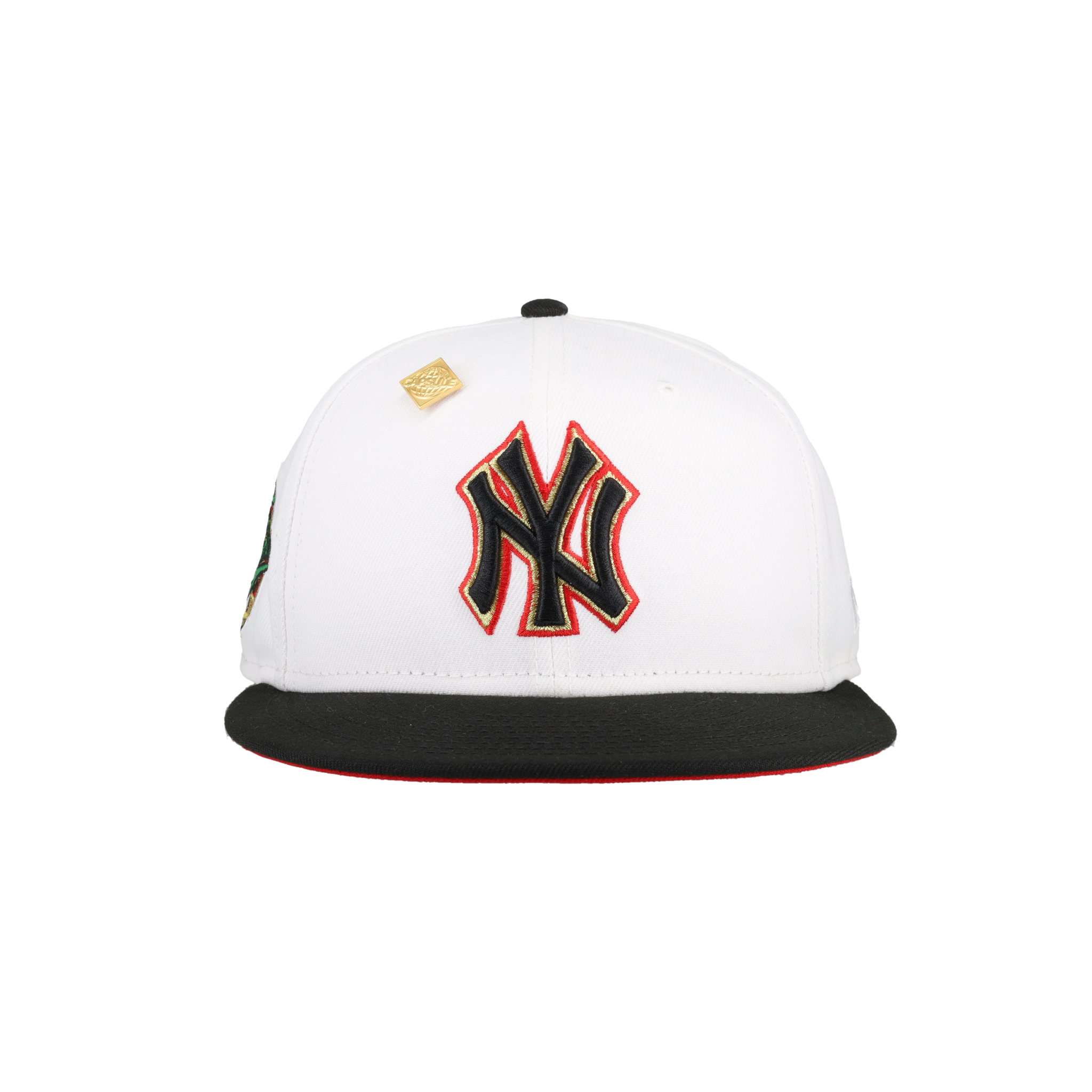 New York Yankees Pure White 1996 World Series Patch Fitted Hat