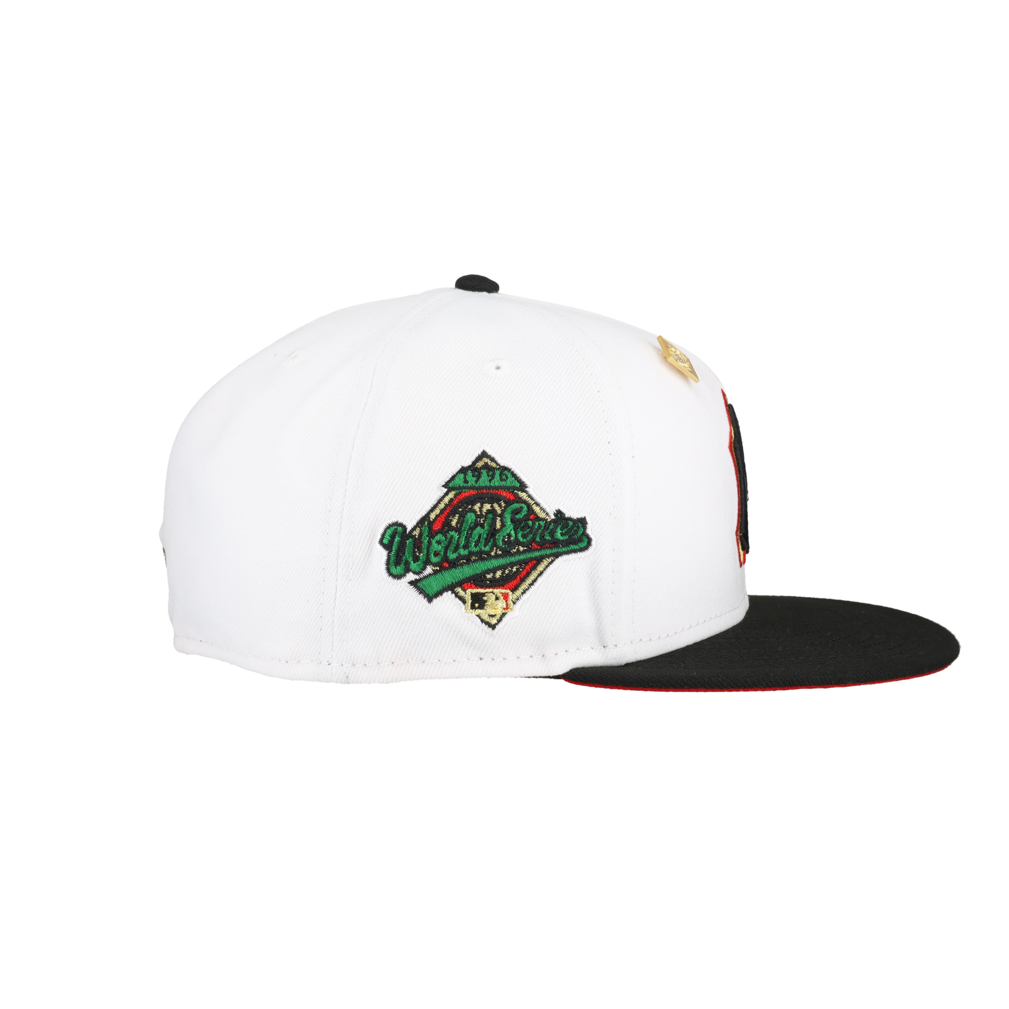 New York Yankees Pure White 1996 World Series Patch Fitted Hat