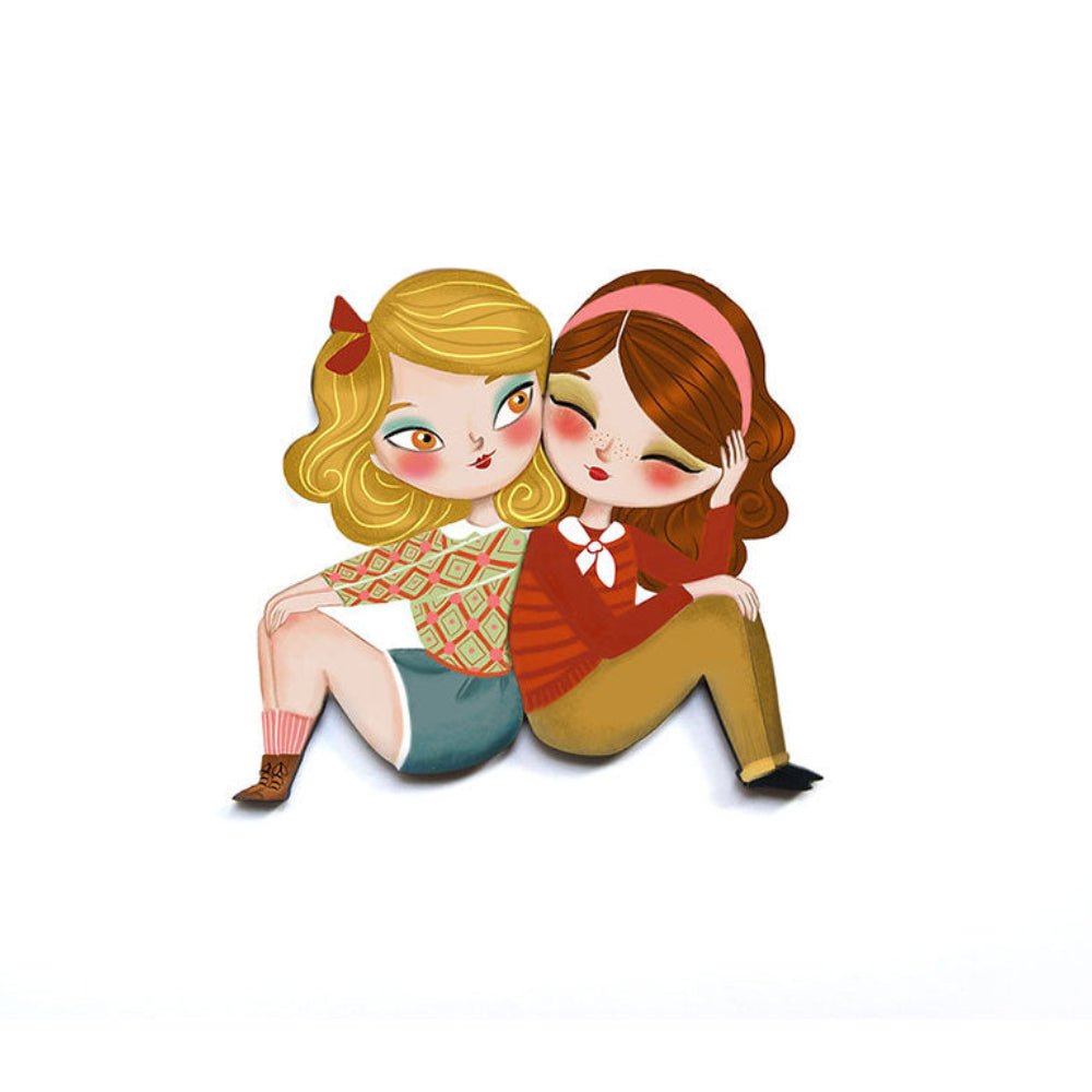 Puzzle with blonde girl brooch by Laliblue by Quirks! at Shirley Shoppe
