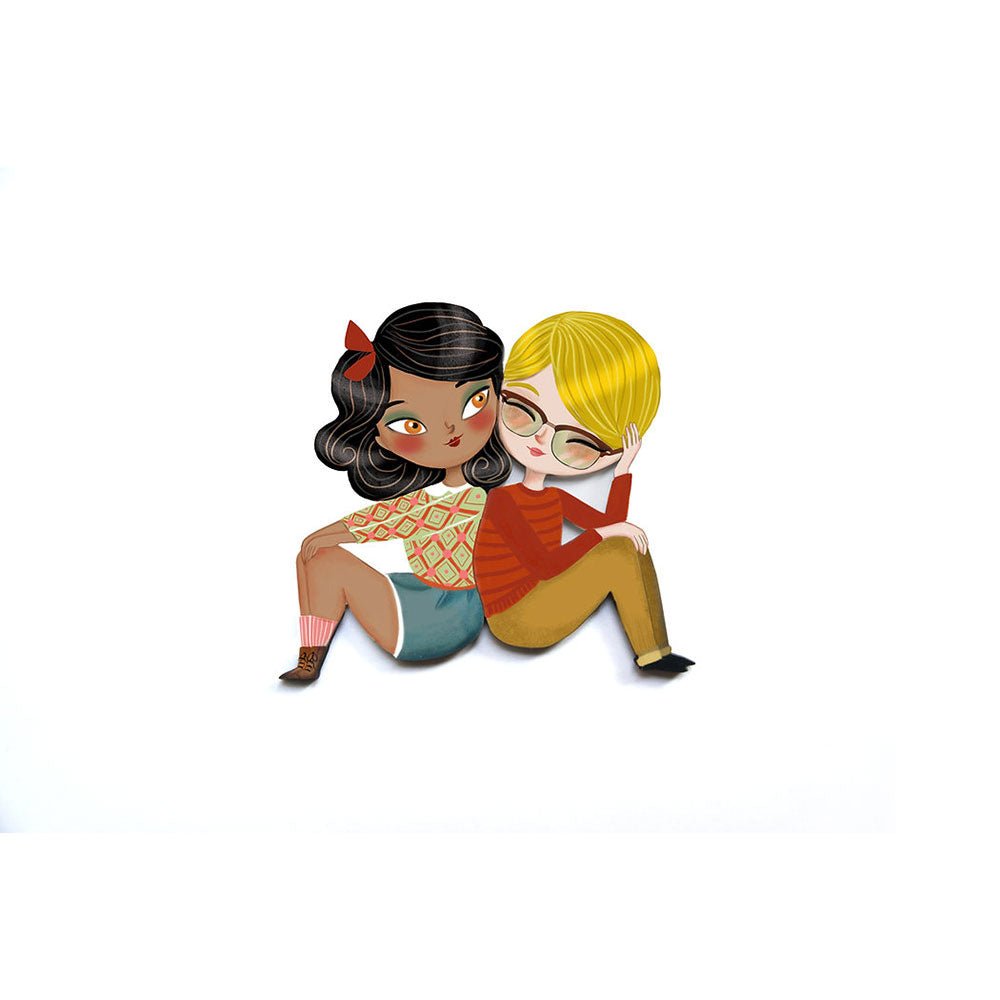 Puzzle with girl of African descent brooch by Laliblue by Quirks! at Shirley Shoppe