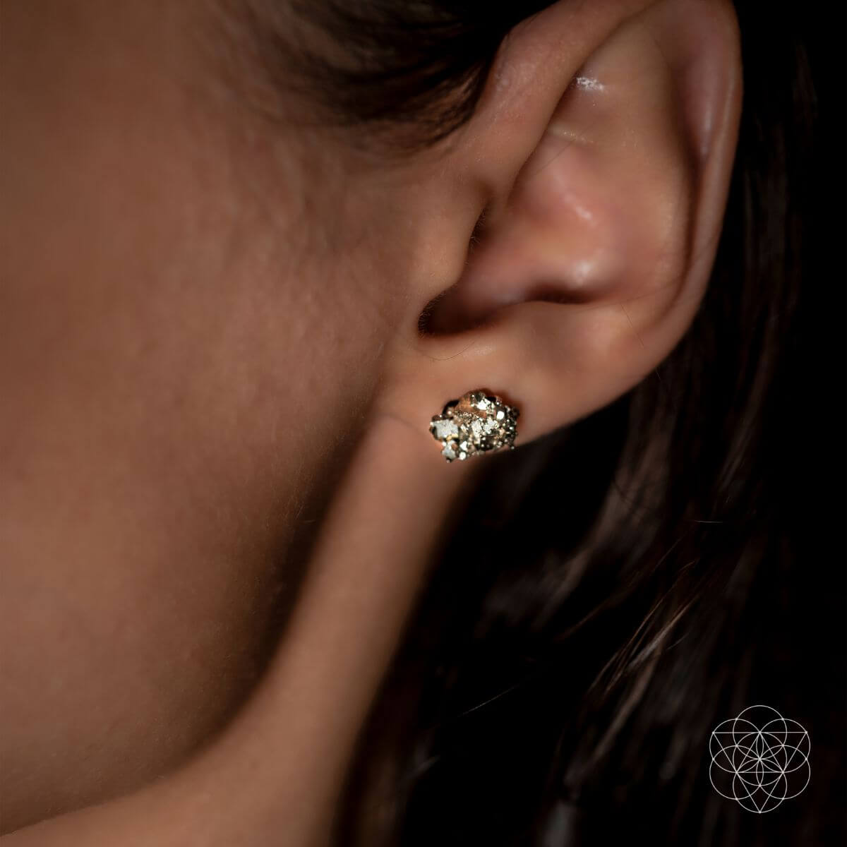 Pyrite Earrings of Wealth by Conscious Items at Shirley Shoppe