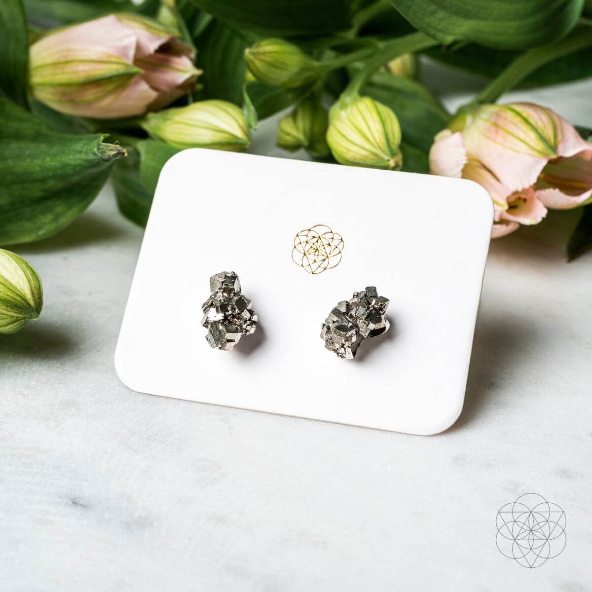 Pyrite Earrings of Wealth by Conscious Items at Shirley Shoppe