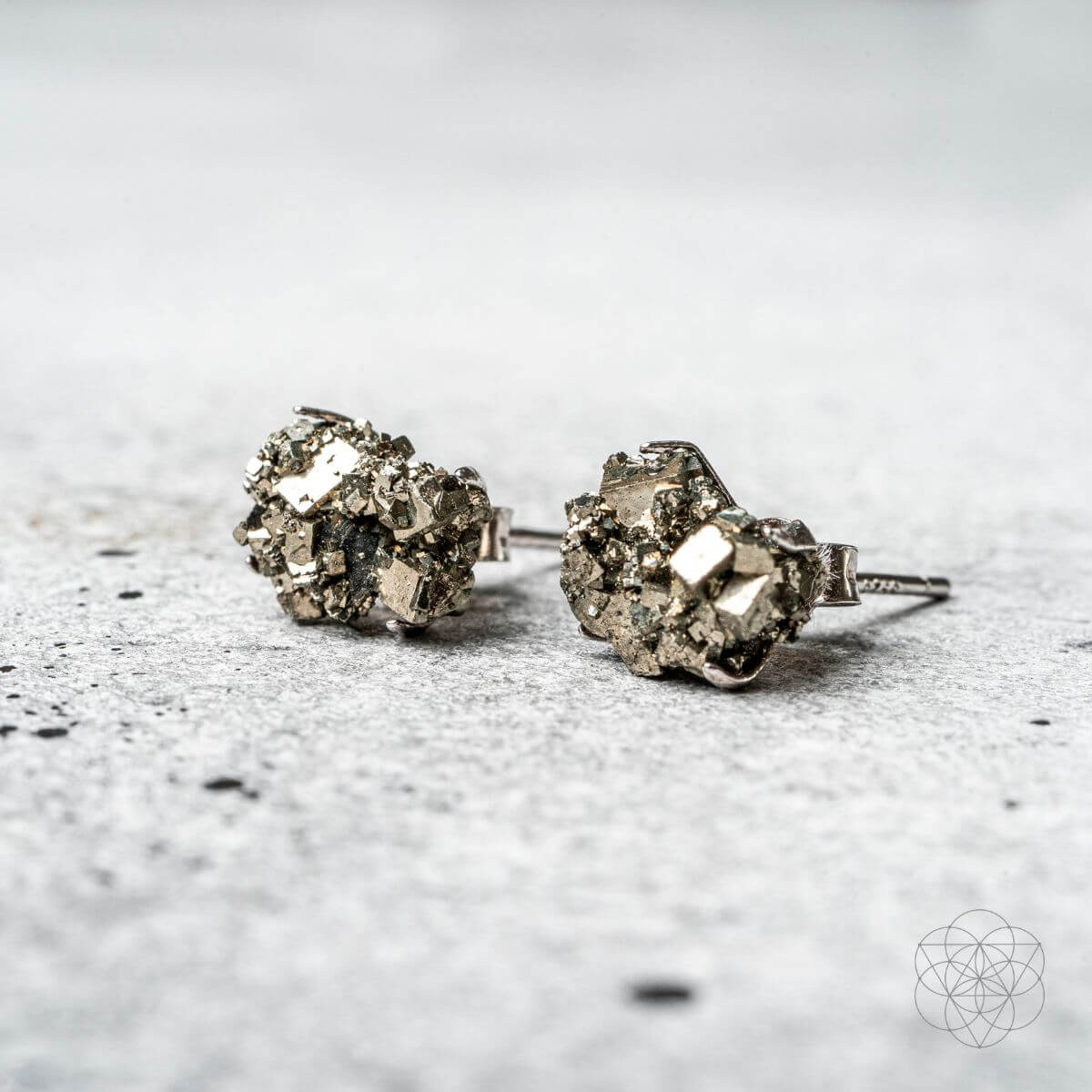 Pyrite Earrings of Wealth by Conscious Items at Shirley Shoppe