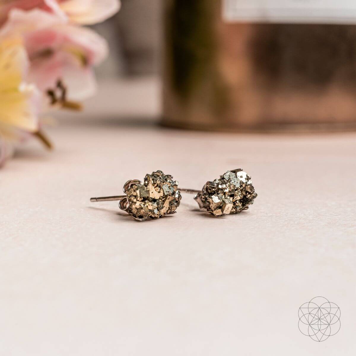 Pyrite Earrings of Wealth by Conscious Items at Shirley Shoppe