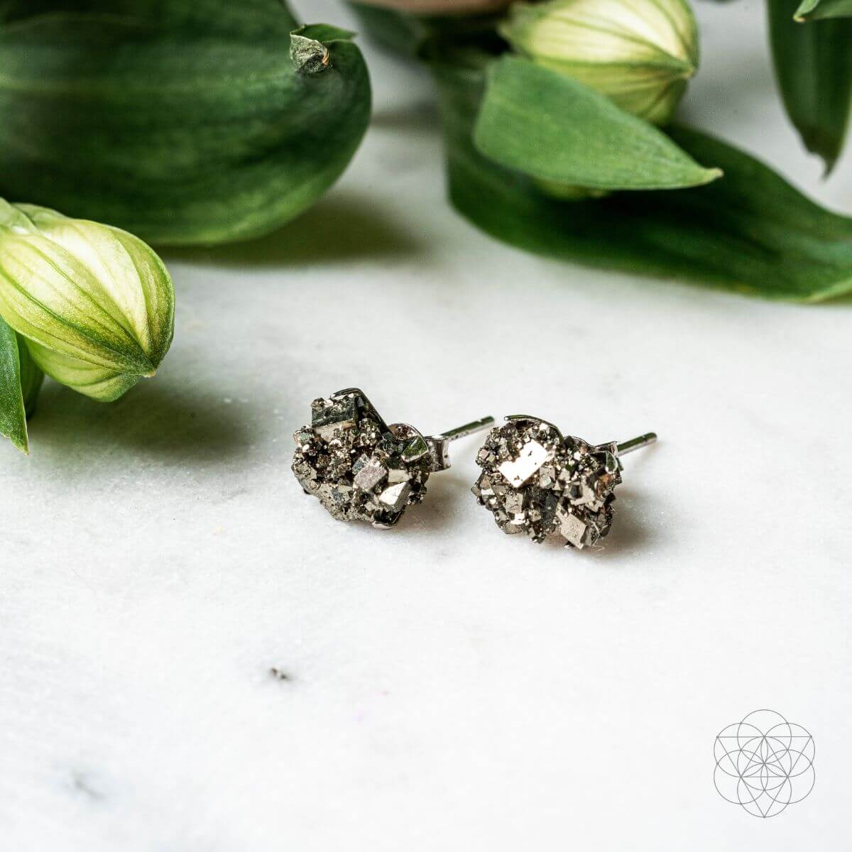 Pyrite Earrings of Wealth by Conscious Items at Shirley Shoppe