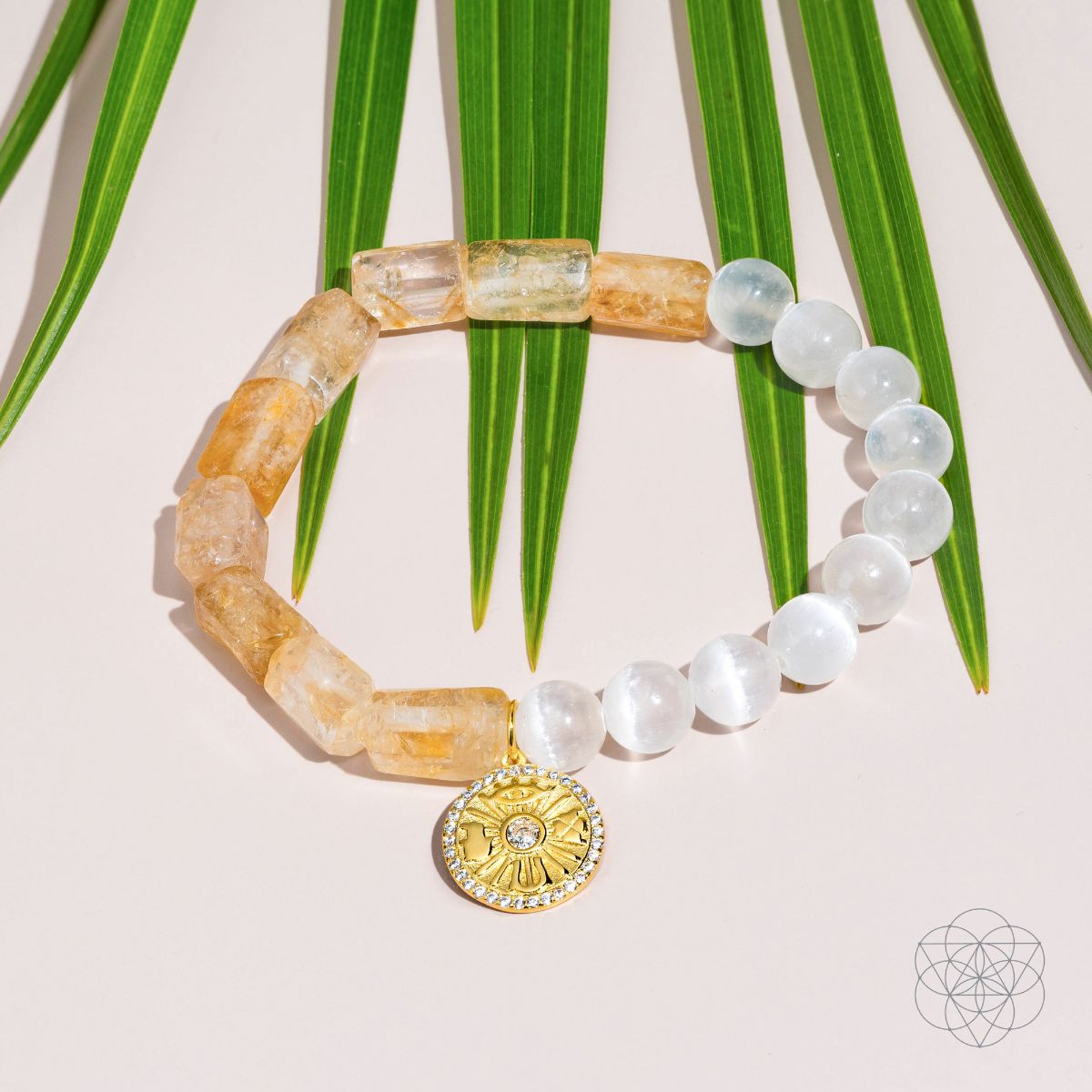 Quartet of Luck - Citrine & Selenite Bracelet of Serendipity by Conscious Items at Shirley Shoppe
