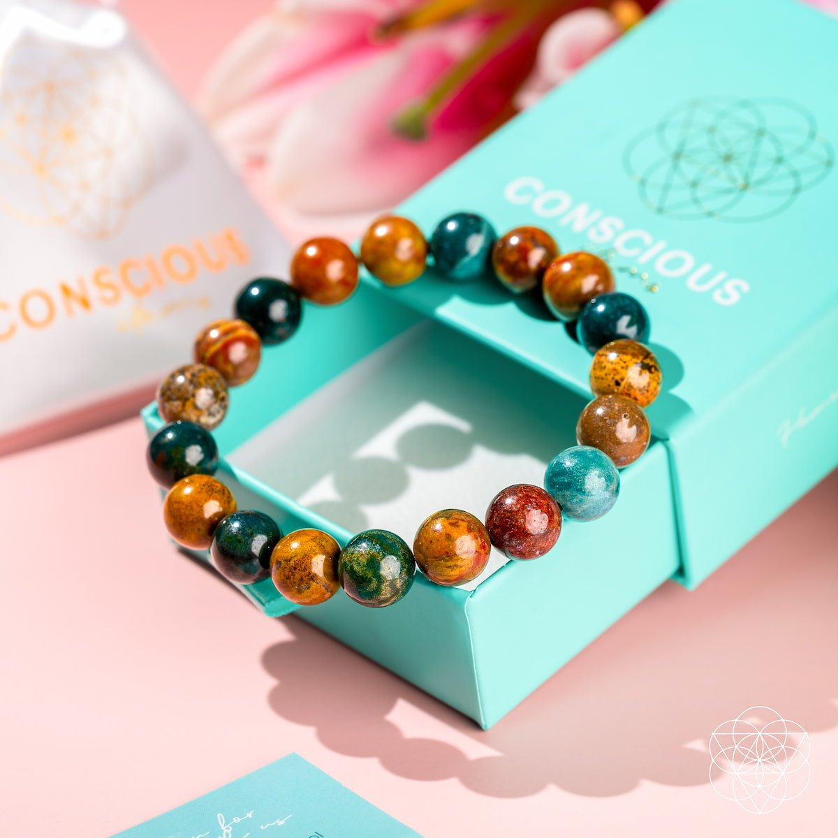 Quiet My Mind – Ocean Jasper Bracelet by Conscious Items at Shirley Shoppe