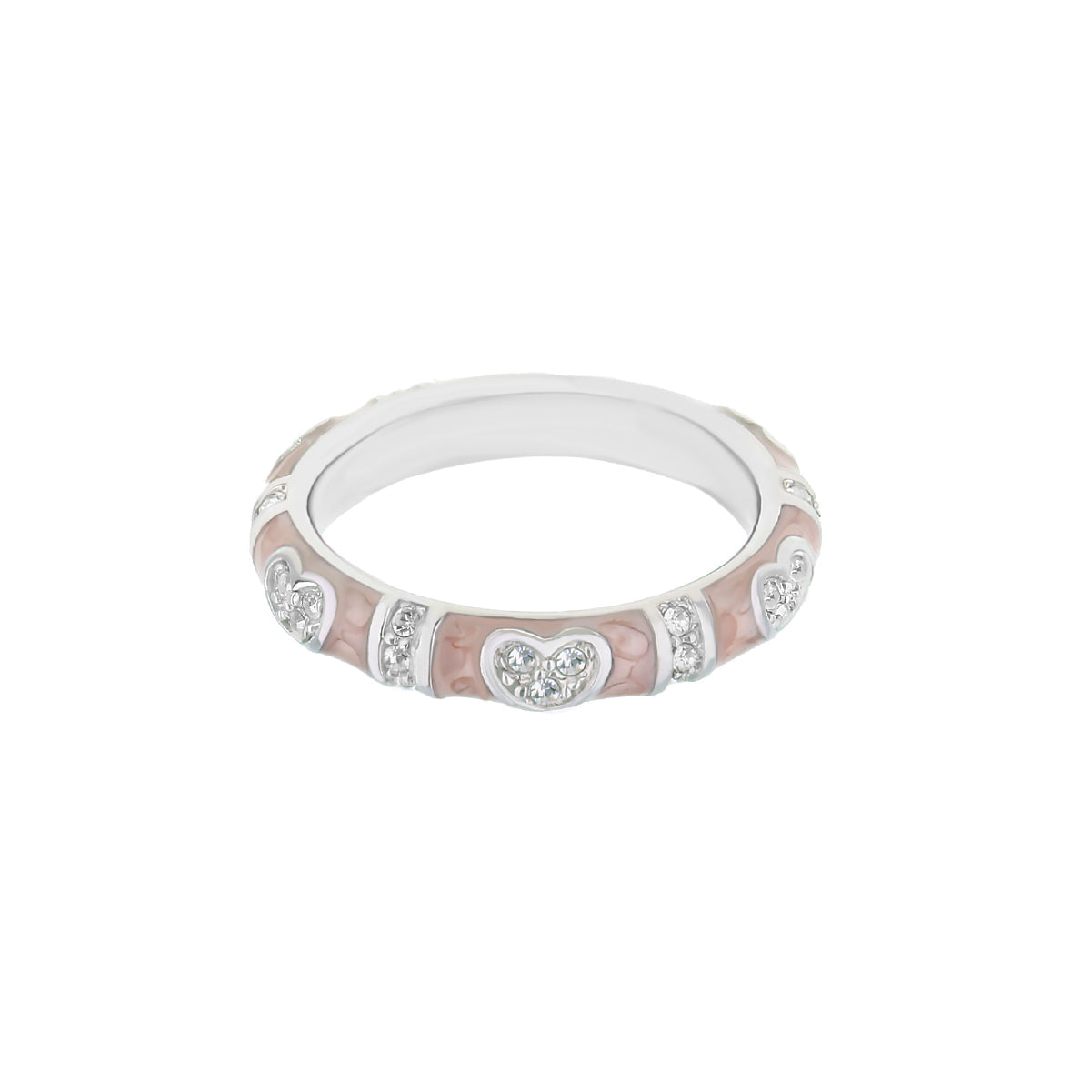 Pave Love Stackable Ring — Slim Heart Band