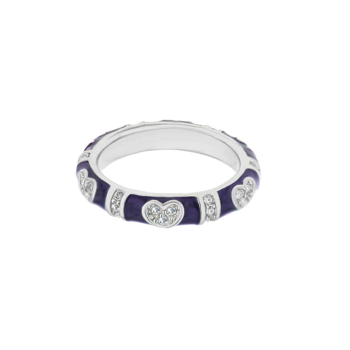 Pave Love Stackable Ring — Slim Heart Band