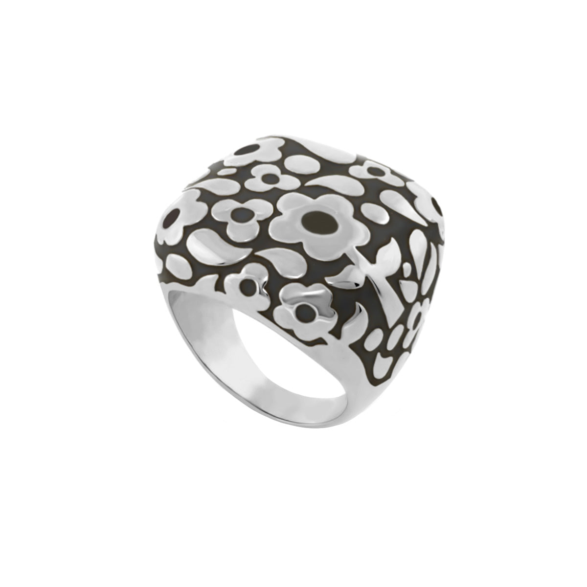 Flowers by Orly Cocktail Ring — Contrast Flower Dome