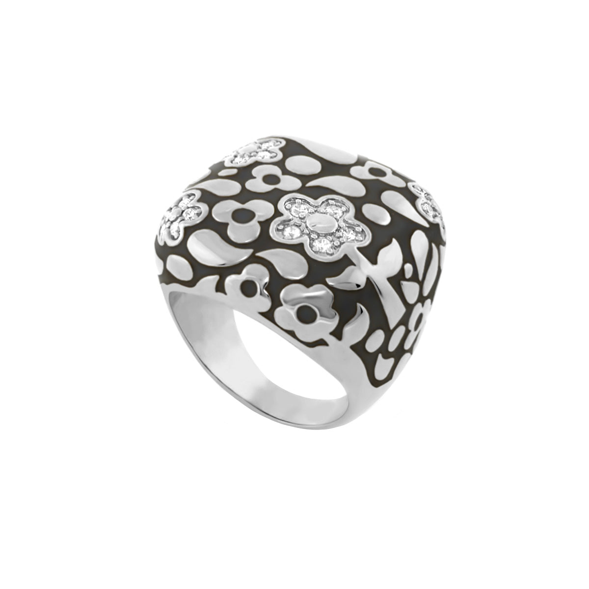 Flowers by Orly Cocktail Ring — Pavé Flower Dome