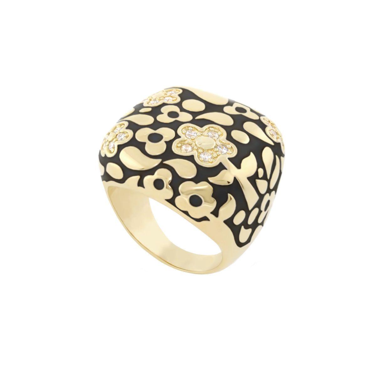 Flowers by Orly Cocktail Ring — Pavé Flower Dome