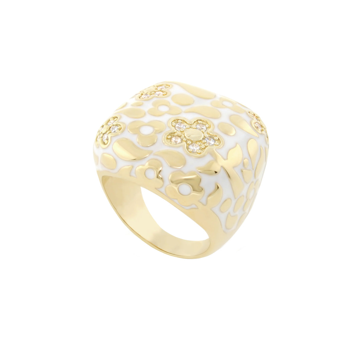 Flowers by Orly Cocktail Ring — Pavé Flower Dome