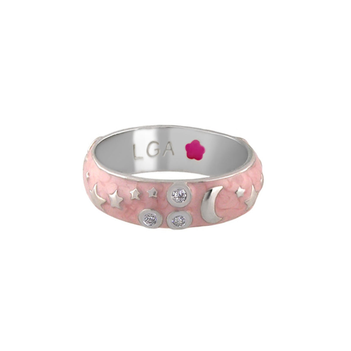 Stars of Night Stackable Ring — Wide Enamel Band