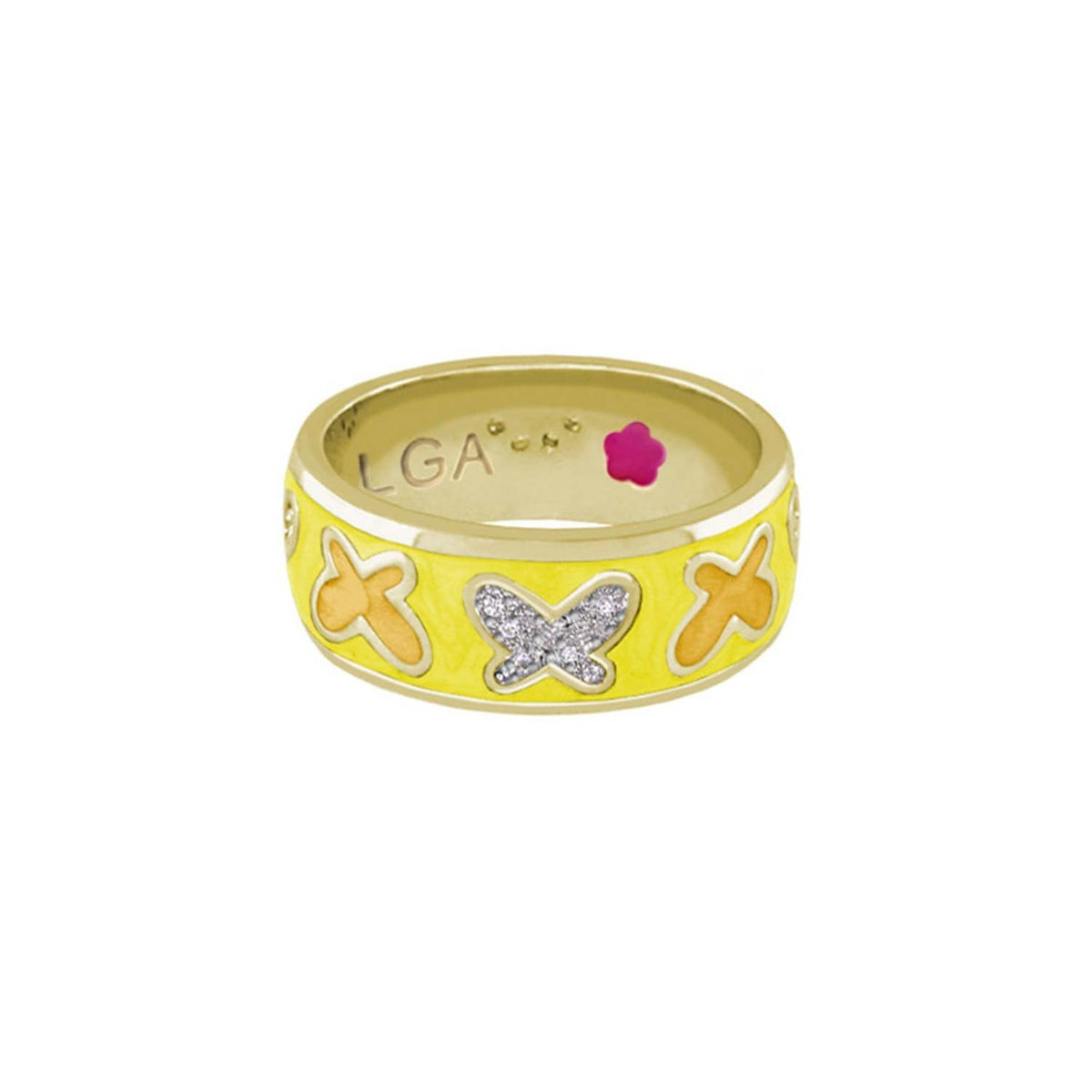 Butterfly World Ring — Wide Pavé Butterfly