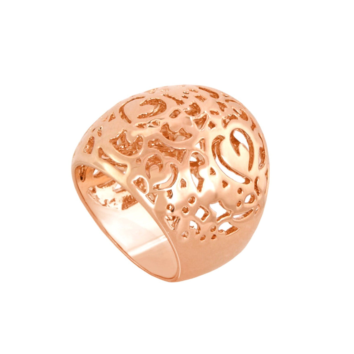 Hidden Hearts Ring — Filigree Dome