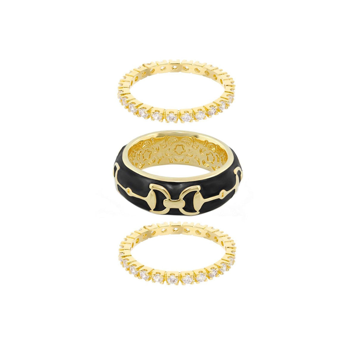 Equestrian Stirrup Ring Set