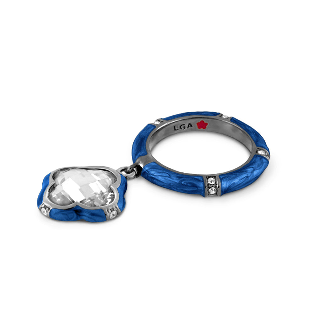 Prince Charming Ring — Clover Charm Pavé Band
