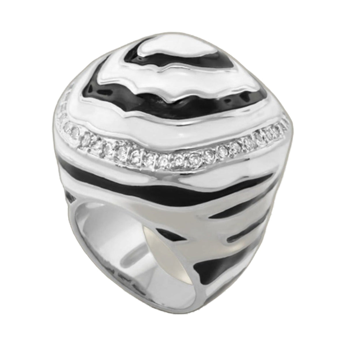 Animal Paradise Ring — Zebra Stripe Dome