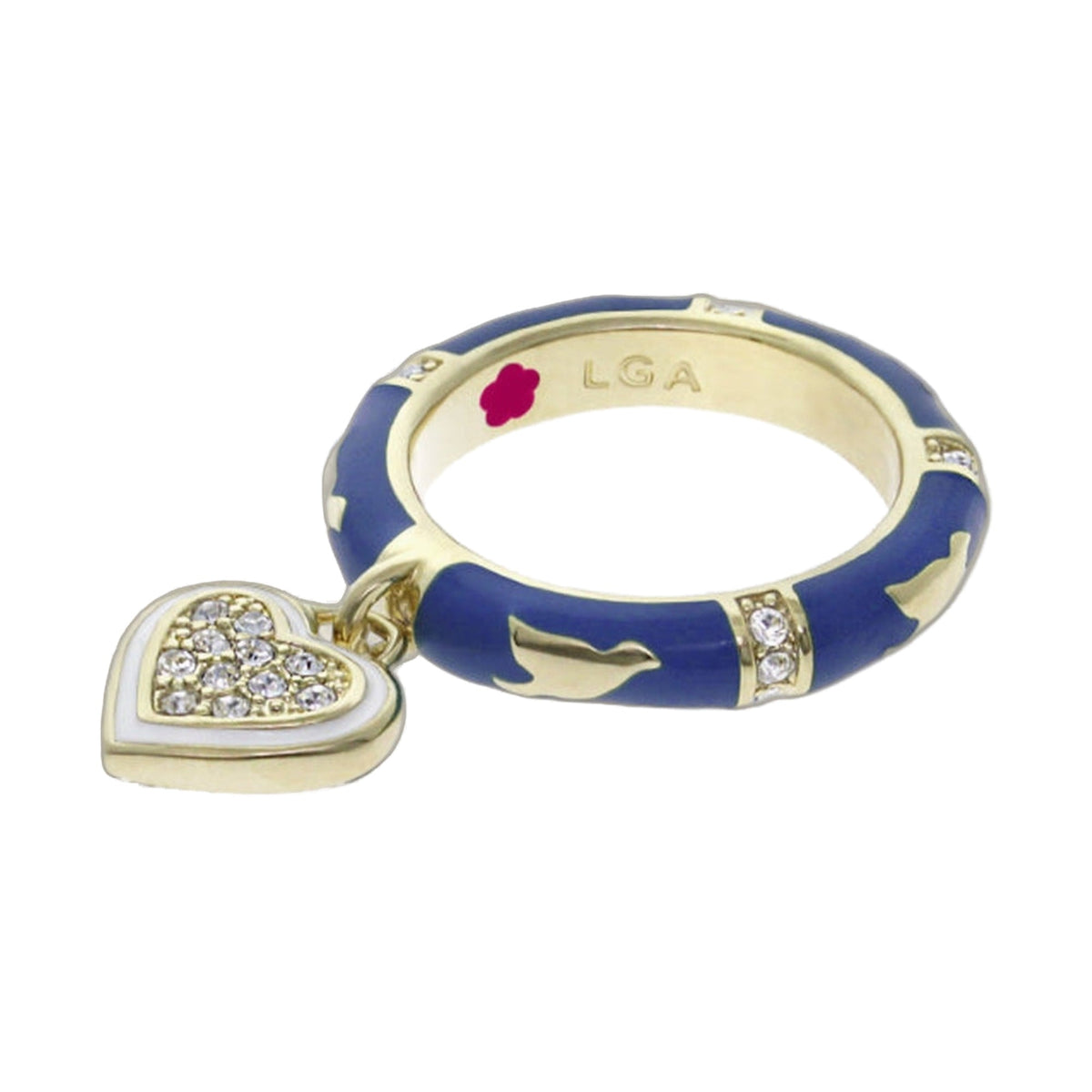 Charming 2 Stackable Ring — Pavé Heart Charm