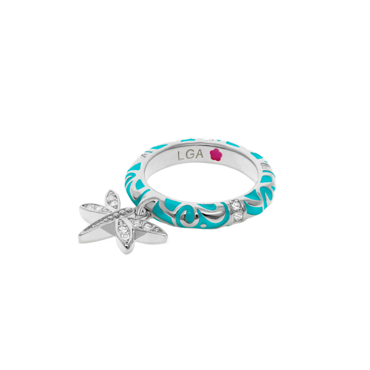 Charming 2 Stackable Ring — Pavé Dragonfly Charm