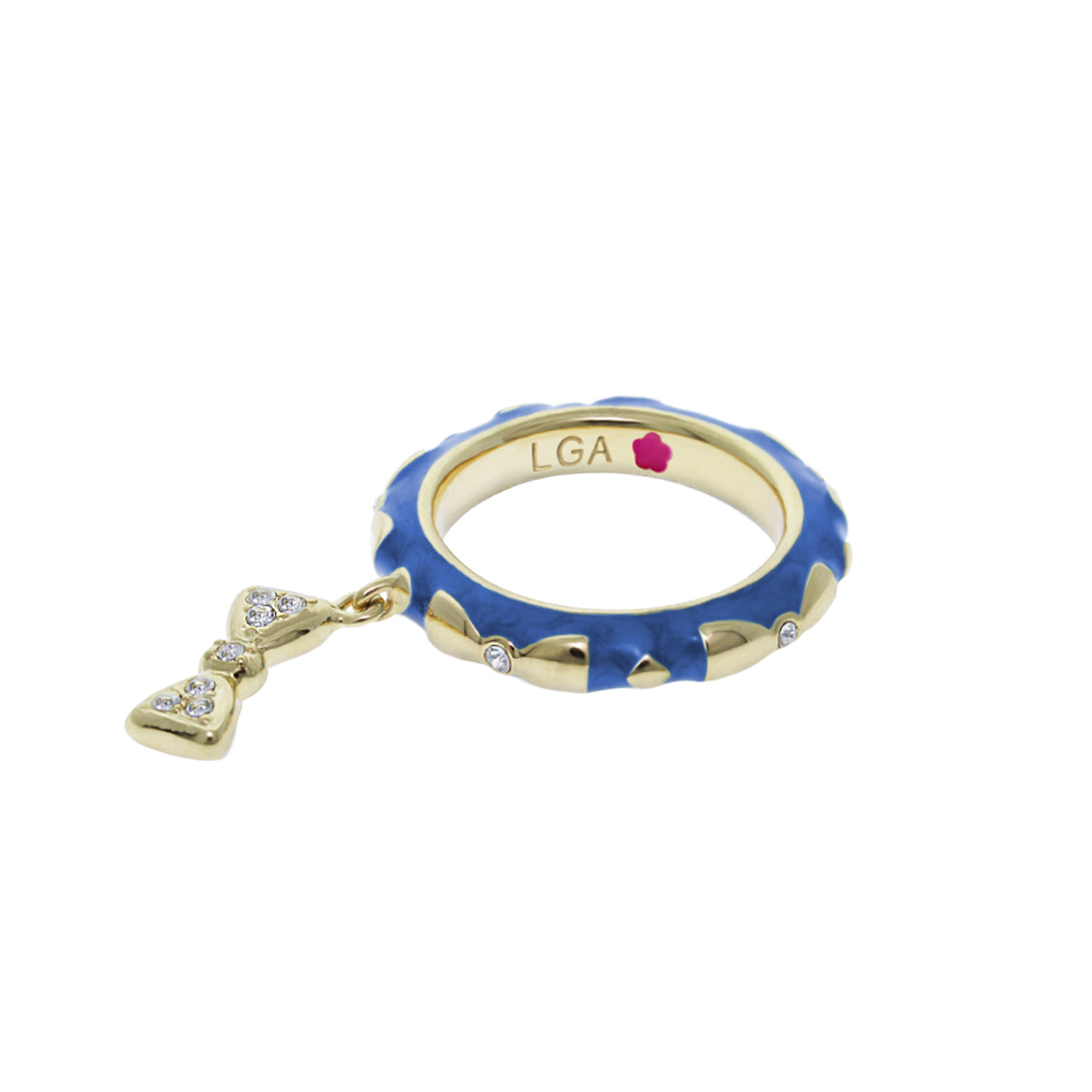 Charming 2 Stackable Ring — Pavé Bow Charm