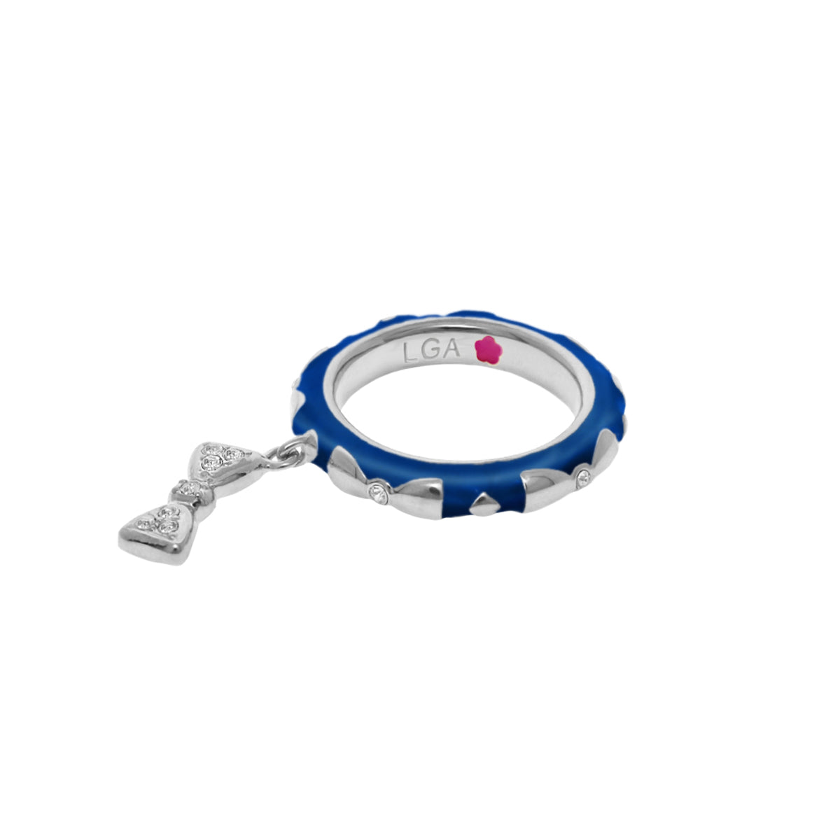 Charming 2 Stackable Ring — Pavé Bow Charm