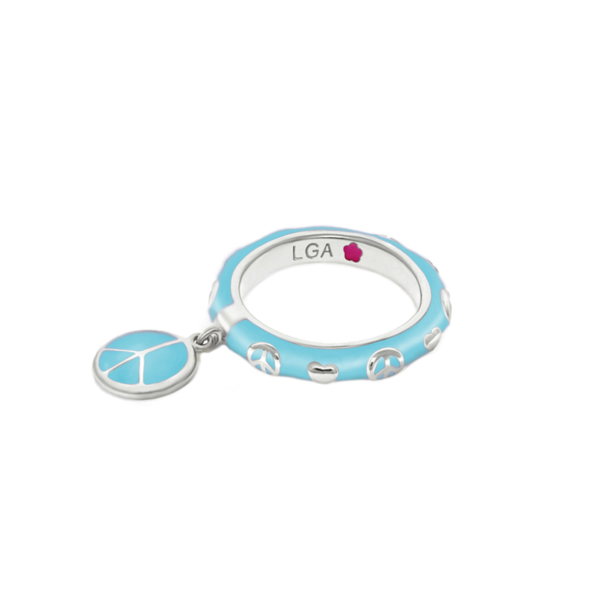 Charming 2 Stackable Ring — Peace Charm