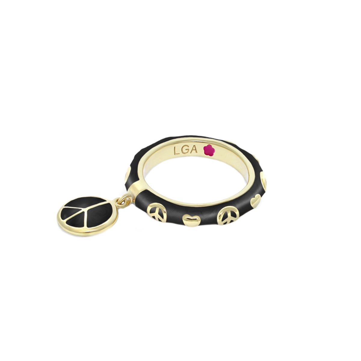 Charming 2 Stackable Ring — Peace Charm