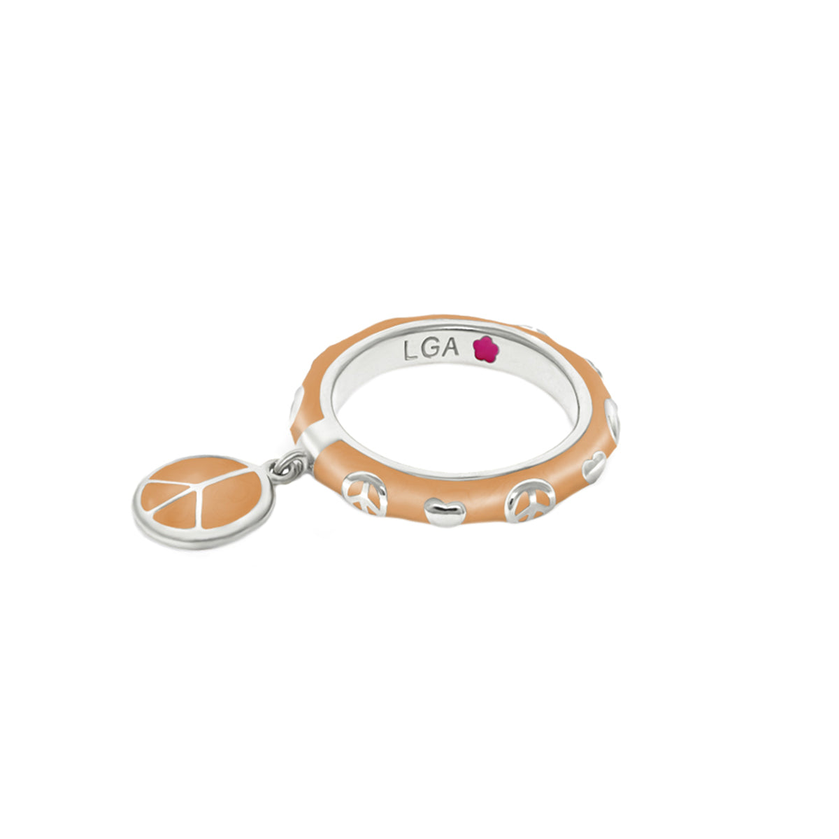 Charming 2 Stackable Ring — Peace Charm