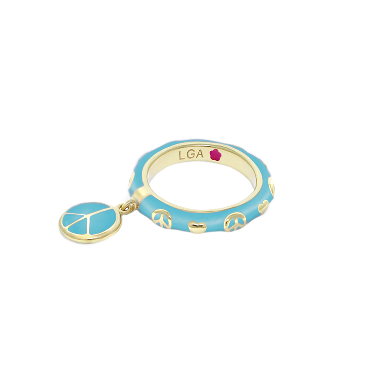 Charming 2 Stackable Ring — Peace Charm