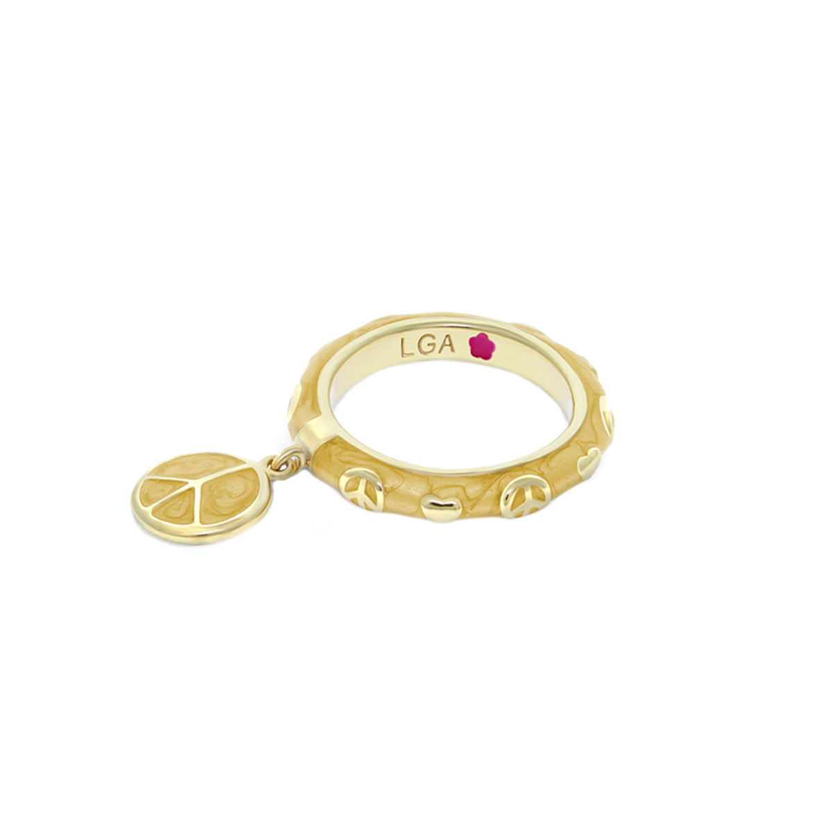 Charming 2 Stackable Ring — Peace Charm