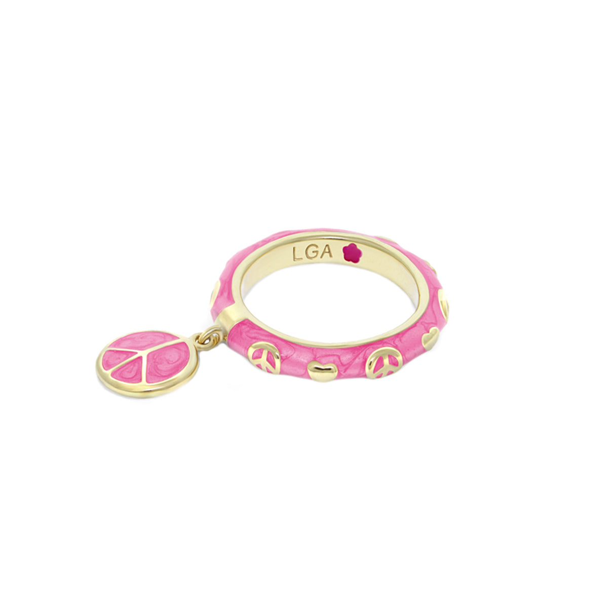 Charming 2 Stackable Ring — Peace Charm